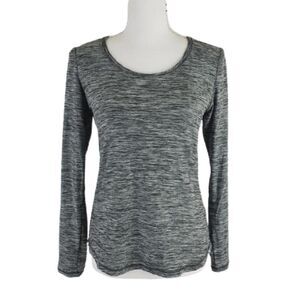 Yogalicious soft heathered long sleeve top – minimalist / athleisure chic